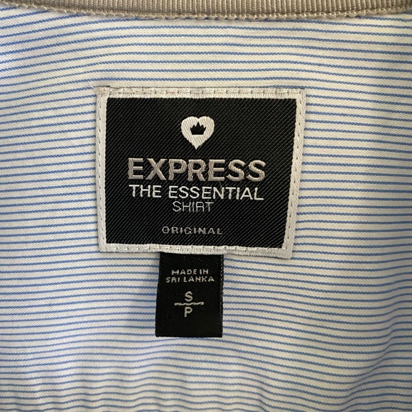 Express The Essential Women’s Dress Work Shirt (S) Blue Button Down - Picture 2 of 5